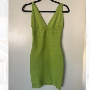Neon green bandage dress
